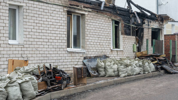 Professional Fire Damage Removal technician working in Newport, OH